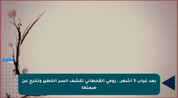 بعد غياب 3 أشهر.. رومي القحطاني تكشف السر الخطير وتخرج عن صمتها